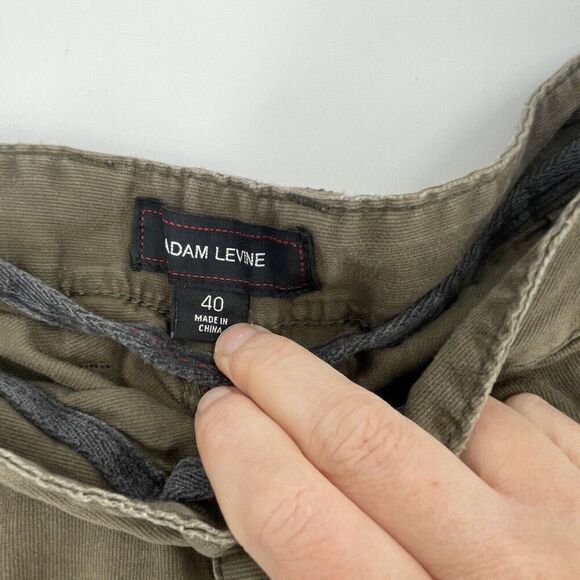 Adam Levine Cargo Shorts Men 40 Olive Green 100% Cotton Mid-Rise Classic Outdoor - Picture 4 of 16